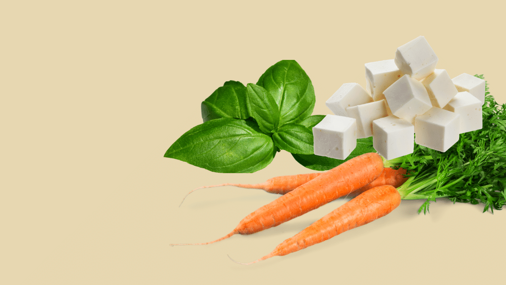 Pâté de tofu carotte parfumé au basilic